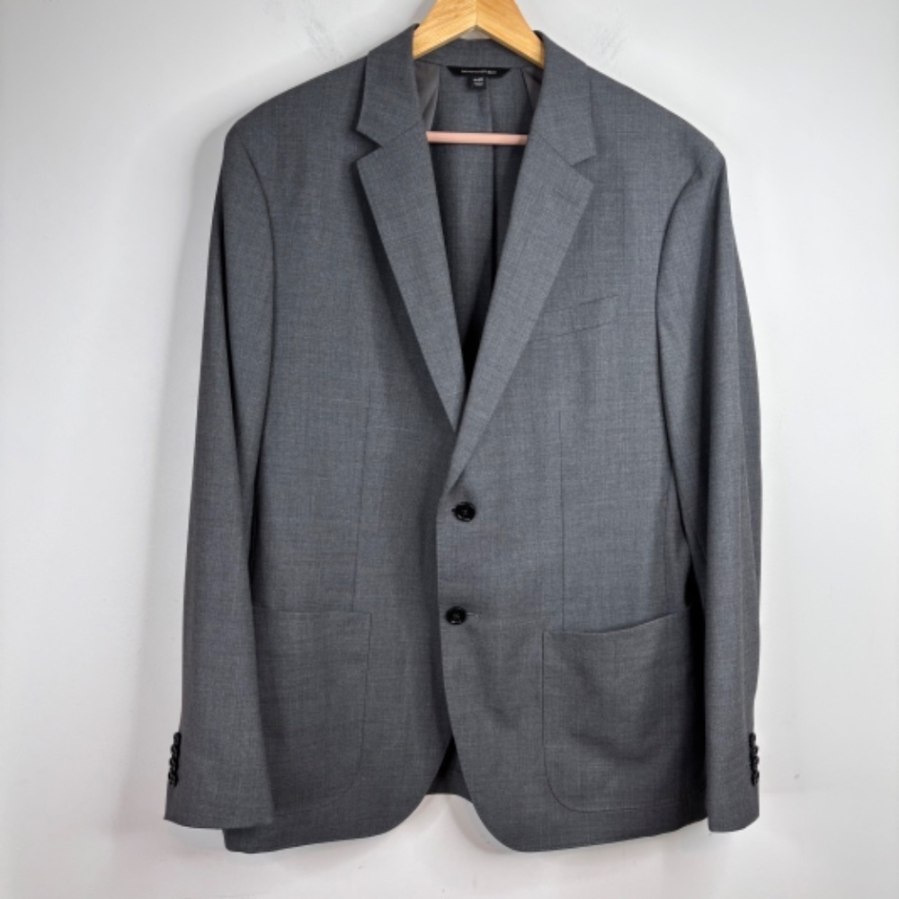 Banana Republic Blazer 44R Slim Fit Wool Suit Jacket Classic Preppy Academia - Picture 2 of 14